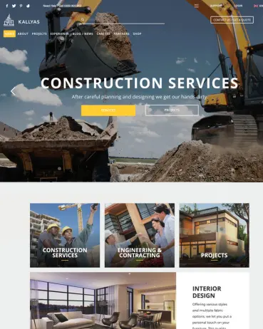 Construction website desing service agancy